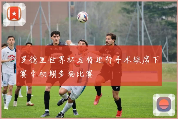罗德里世界杯后将进行手术缺席下赛季初期多场比赛